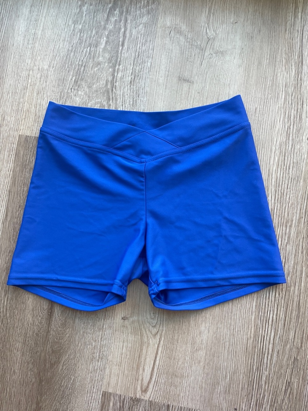 V-Waist Electric Blue Women's Athletic Shorts